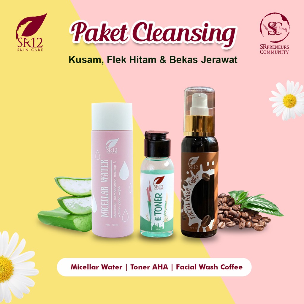 SR12 PAKET DEEP CLEANSING / DOUBLE CLEANSING / PEMBERSIH KULIT WAJAH