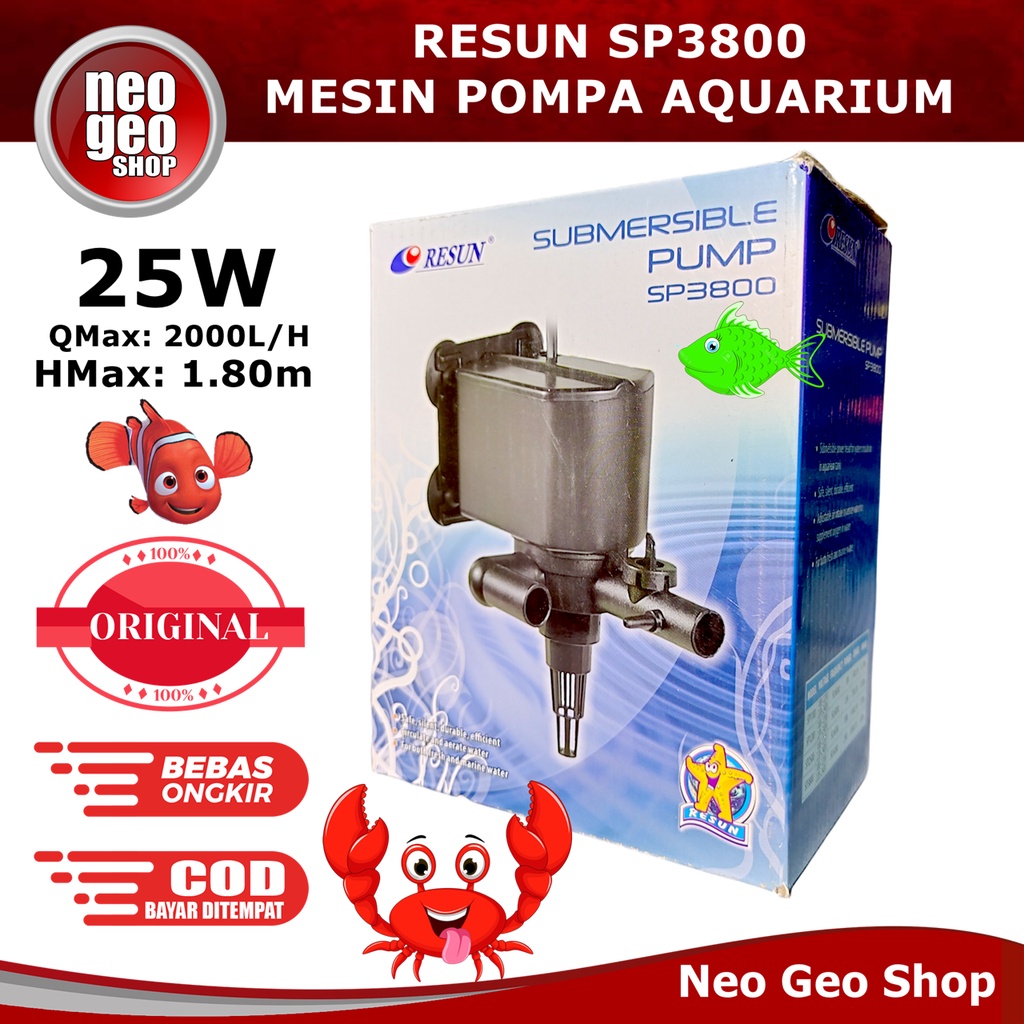 RESUN SP 3800 SP3800 Power Head Mesin Pompa Air Celup Aquarium