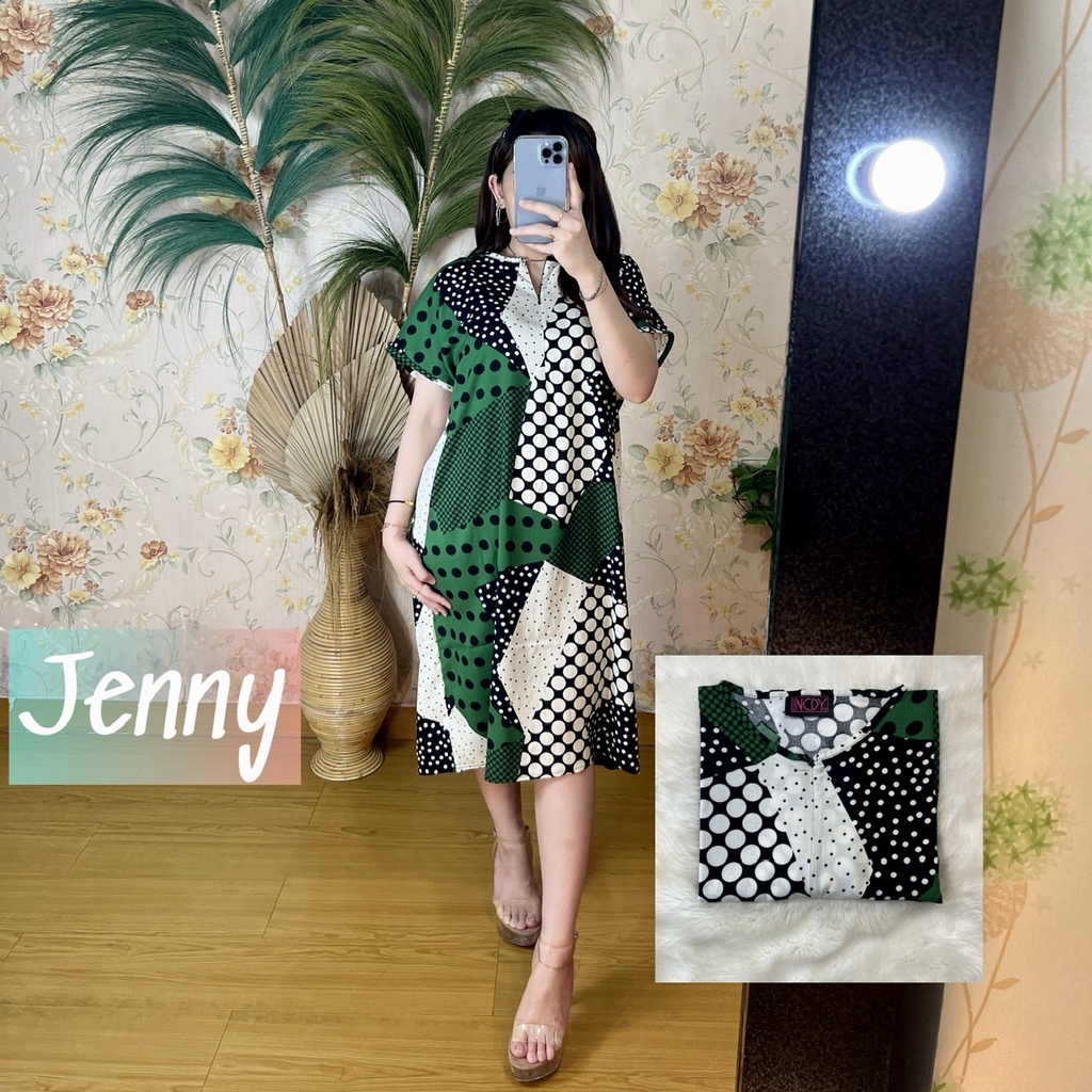 NCDY HOMEWEAR DASTER PENDEK SELUTUT RAYON PREMIUM LD 130cm BUSUI FRIENDLY KEKINIAN-Jenny PENDEK