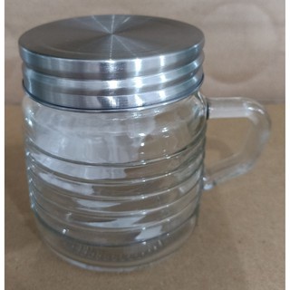Gelas Jar Kaca  Gelas Teh  Gelas Mug  Drink Jar Ulir Tutup Stainles