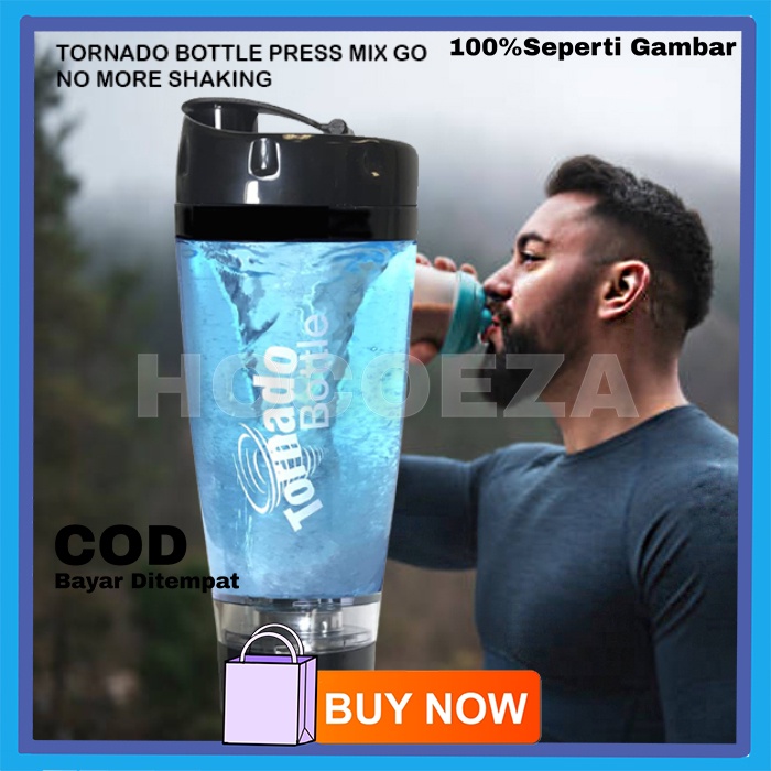 BOTOL MIXER SHAKER OTOMATIS TORNADO PRESS MIX AND GO GYM FITNESS PORTABLE PROTEIN ORIGINAL IMPORT VA339