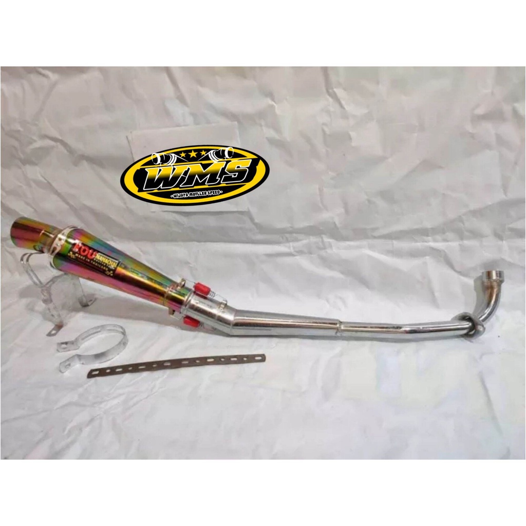 Knalpot racing Kou Mahachai Rainbow supra x 110/125/kharisma/blade/revo/jupiter/vega/smash/shogun/as