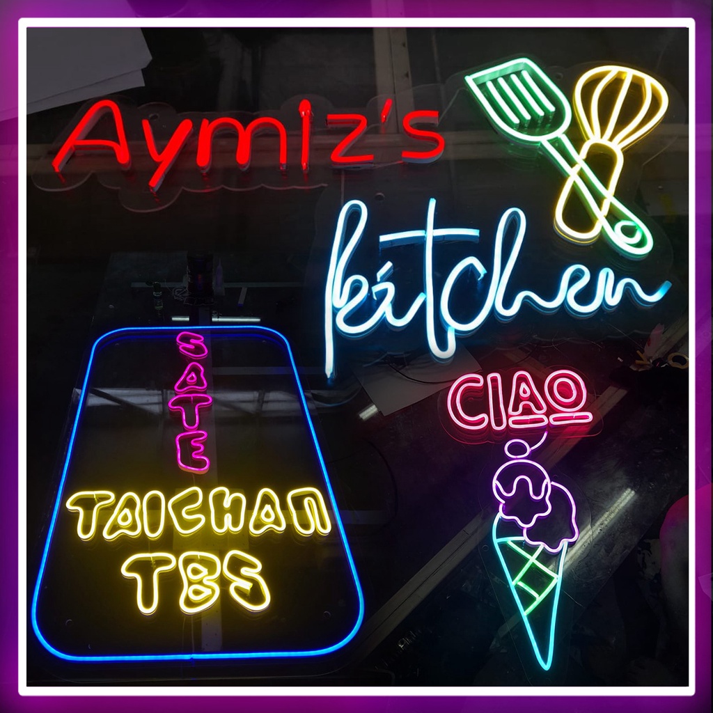 Neon Flex Custom Kamar Toko Display Vlog Aestetic Hiasan Dinding