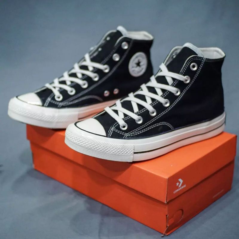 Sepatu CONVERSE 70s Black White High Size 37 - 43