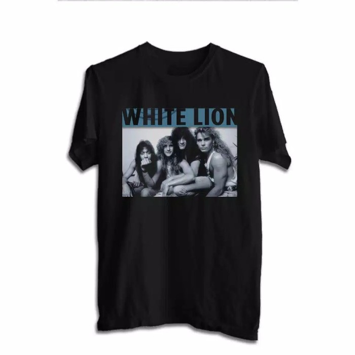 Kaos Premium Katun White Lion Band 04