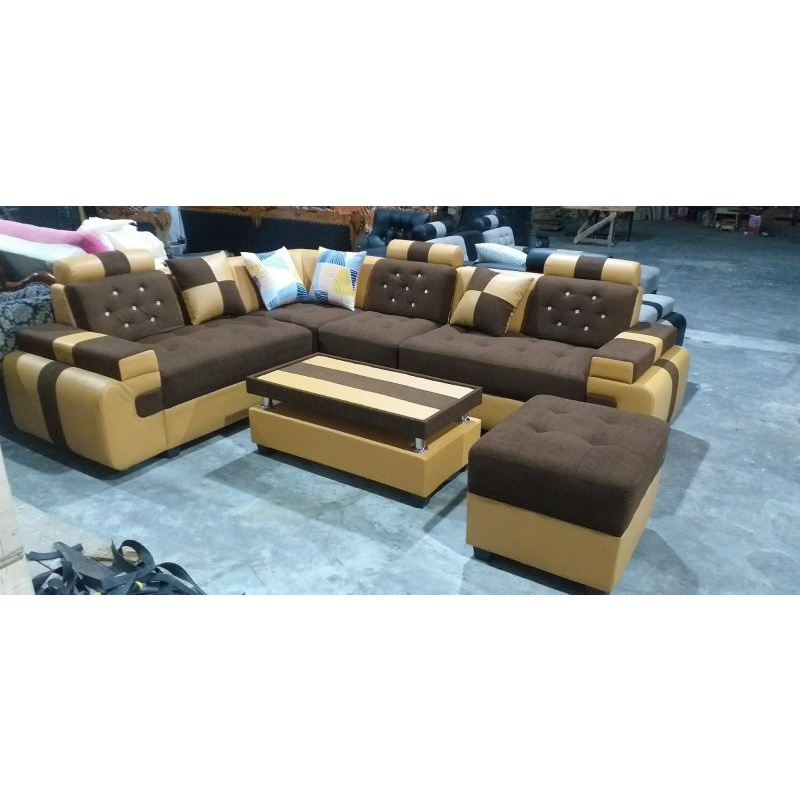 (Tegal) Sofa L minimalis sofa tamu kekinian