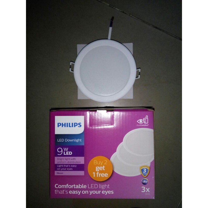 philips meson 9w downlight panel led 9 watt 4inch paket multipack