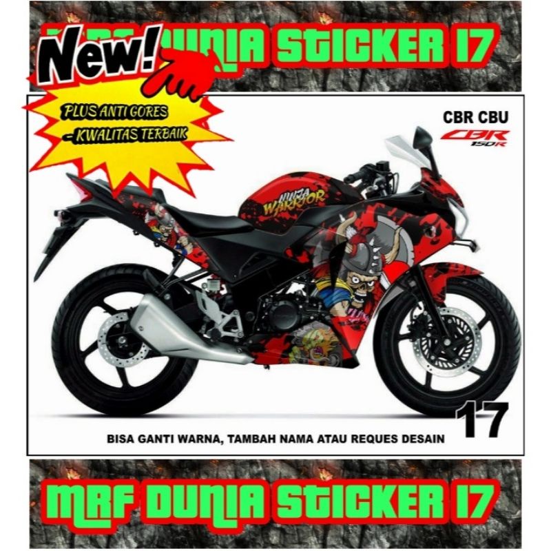 Sticker decal CBR CBU Full Body dekal CBR CBU Stiker CBR CBU Full Body Motif 17