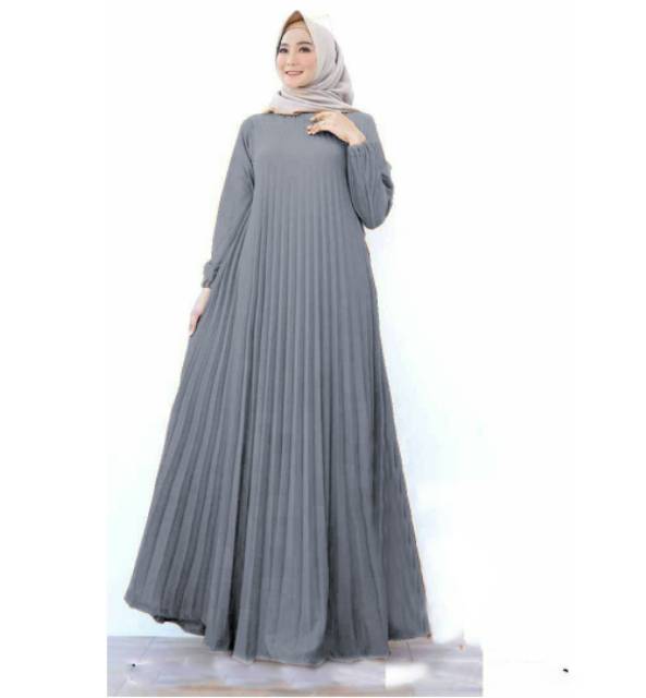 XVC - Maxi Catrice Model Prisket Polosan / Maxi Dress Wanita Terbaru / Busana Muslim Hits-3