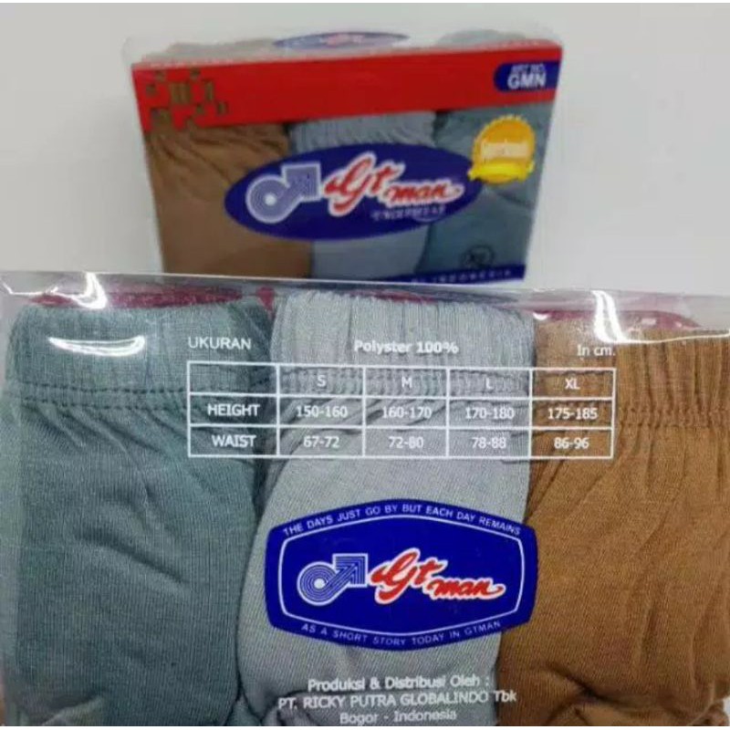 (3pcs) cd GT man GMN / CD COWO / Celana dalam pria / cd pria / cd gt man / cd gmn / cd import