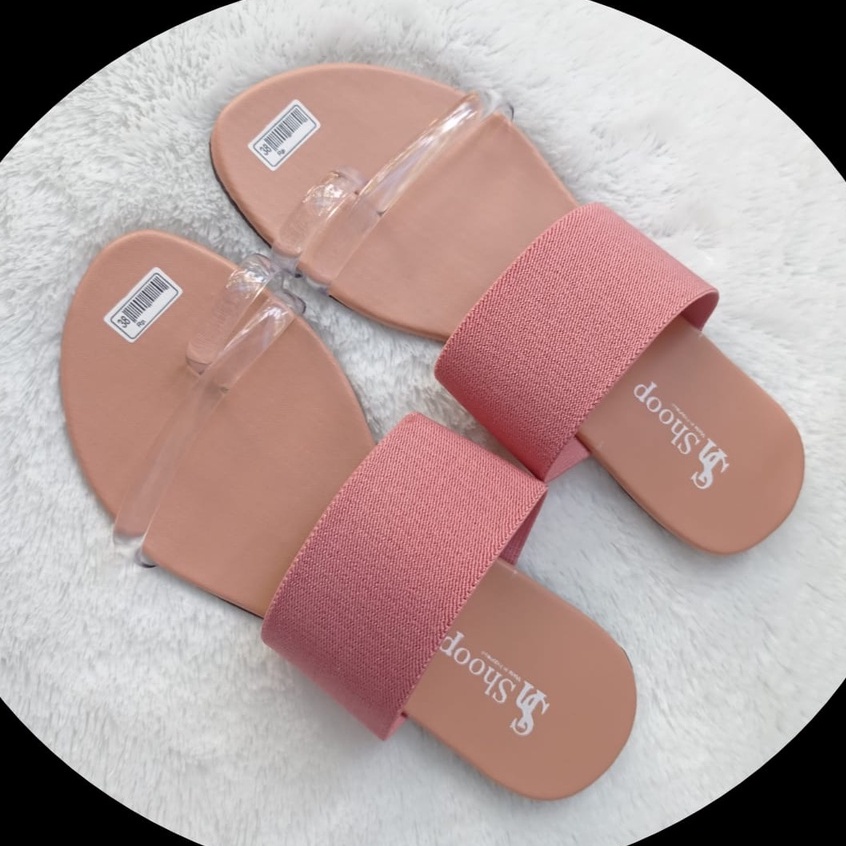 JURAGAN ONLEN -   12.12 BIG SALE SANDAL WANITA HAK TAHU KEPANG TERLARIS-Pink