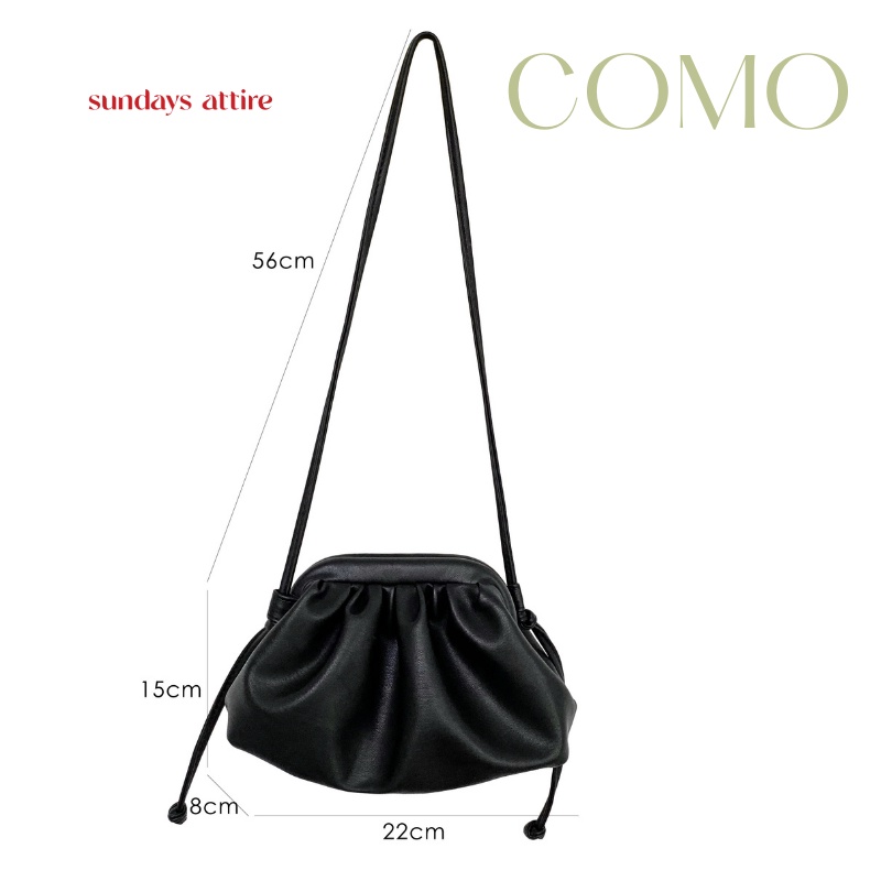 Sundays Attire - COMO Sling Bag / Clutch Dumpling Bag PU Leather / Tas Wanita