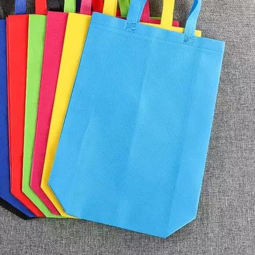 

♪ 1 Lusin isi 12 Tas Kain Spunbond Jumbo Kotak / Handle Box Goodie Bag XL= 35x40x12 Kantong Sembako ❂
