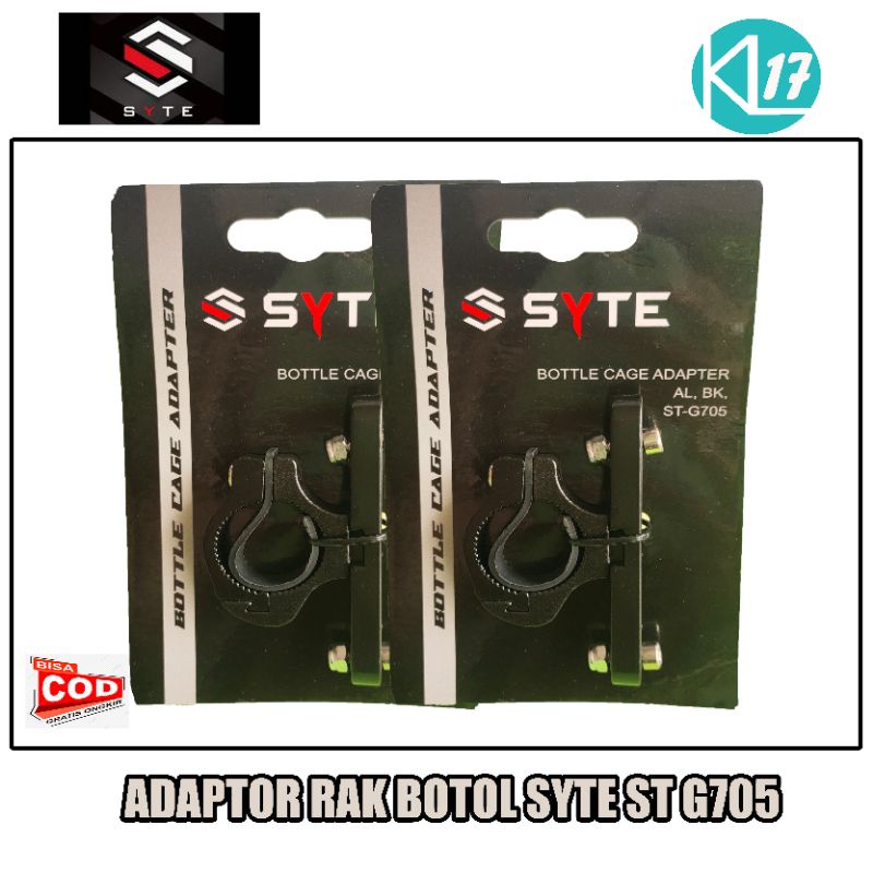 ADAPTOR RAK BOTOL MINUM SEPEDA SYTE ST G705 ADAPTOR RAK BOTOL MINUM SEPEDA LIPAT MTB BMX FIXIE
