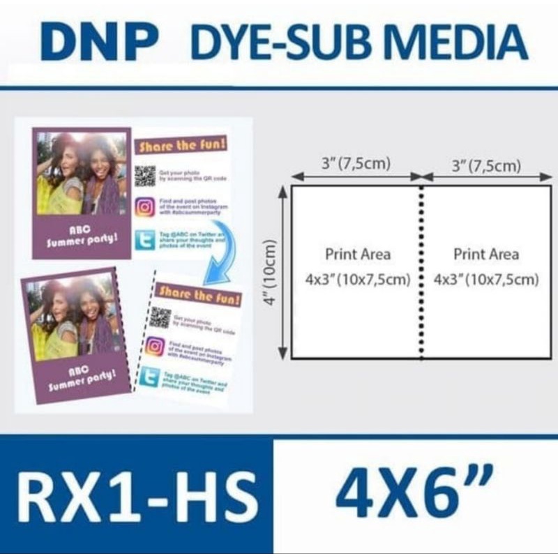 Kertas Foto DNP Perforated Rx1 DNP Fotolusio DS-RX1