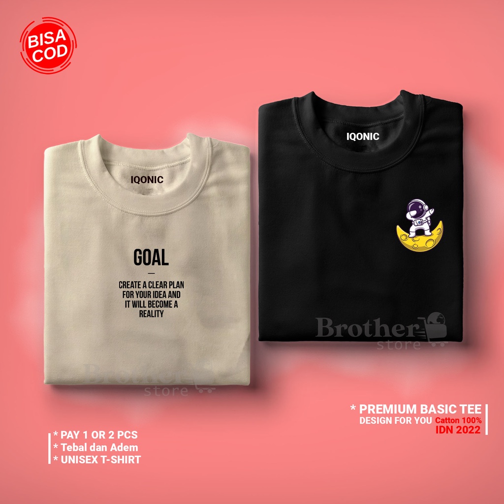 ( PROMO COD ) BROTHER STORE / Kaos Distro Pria / Kaos Distro100% Catoon Combed 24s / Articel Goal