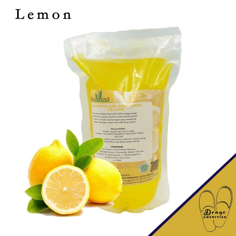 SHAMPOO AND BODYWASH 2IN1 Hotel #JadiSatu Wangi Lemon Refill PREMIUM buah mix segar sabun cair murah