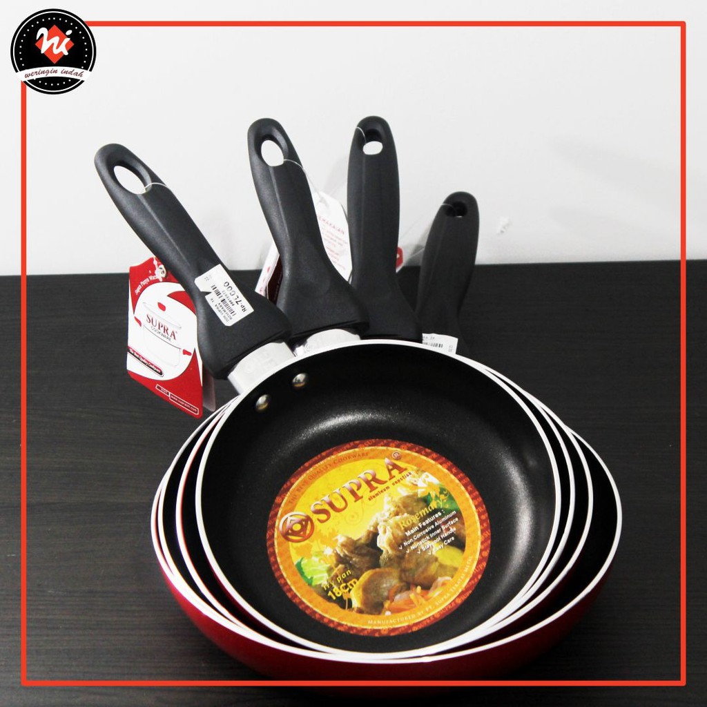Wajan Teflon Anti Lengket Supra - Wajan Anti Lengket - Frypan Supra