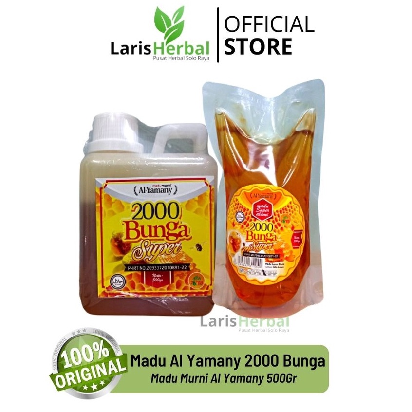 

ORIGINAL Al Yamany Madu Asli 2000 Bunga 500Gr | Madu Murni