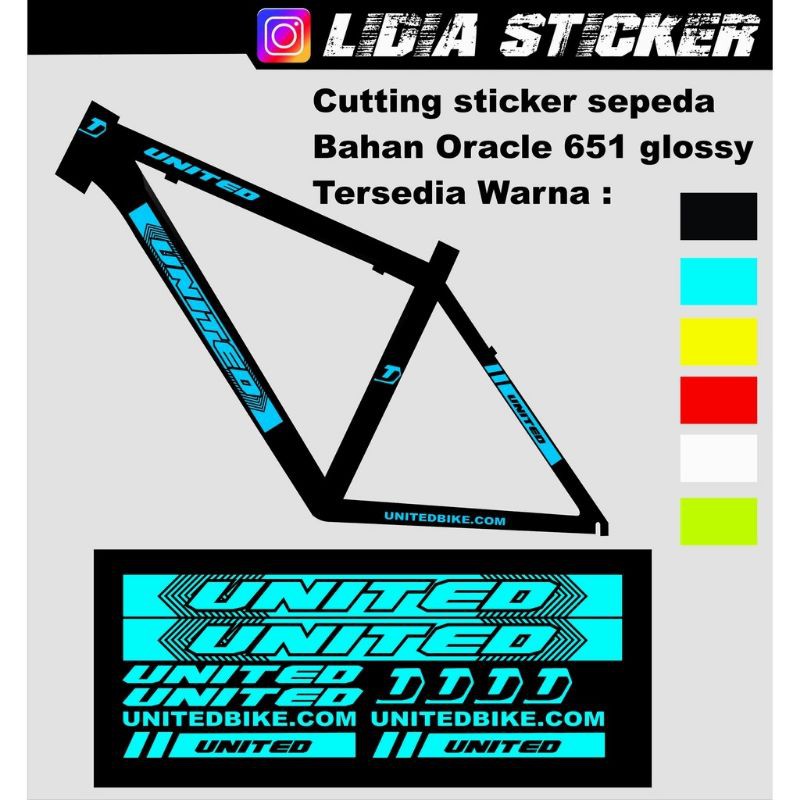Stiker Sepeda United / stiker MTB/ COD