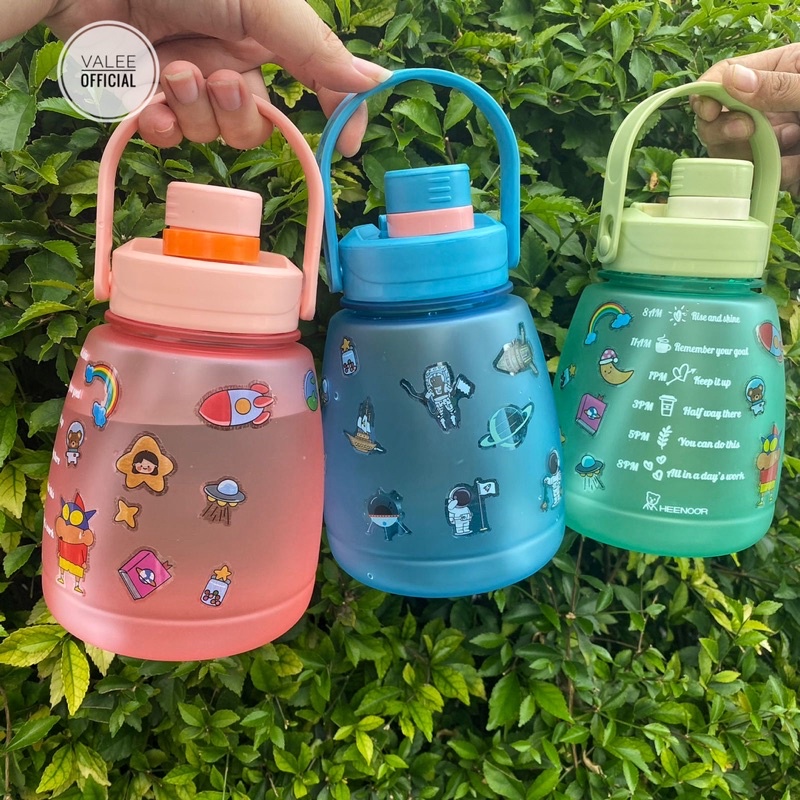 BOTOL MINUM ANAK 1300 ML BOTOL GEMOY BENING 1,3 LITER BOTOL MINUM VIRAL MOTIVASI 1,3 LITER  FREE STIKER LUCU