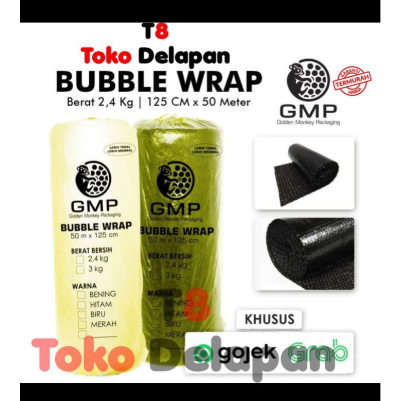 

Buble Bubble Wrap 2,4 kg GMP roll 125 cm x 5000 cm - Bening/hitam