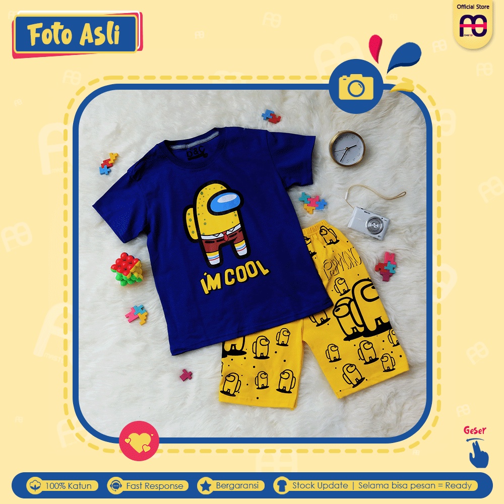 Setelan Anak Laki Laki Mastof D Series 1 - 11 Tahun Baju Anak Edisi Favorit-AmU Benhur