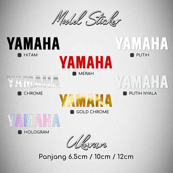 Stiker Yamaha / Sticker Tulisan Yamaha / Sticker Yamaha / Sticker Motor Yamaha Glossy Waterproof / Sticker Hologram Yamaha