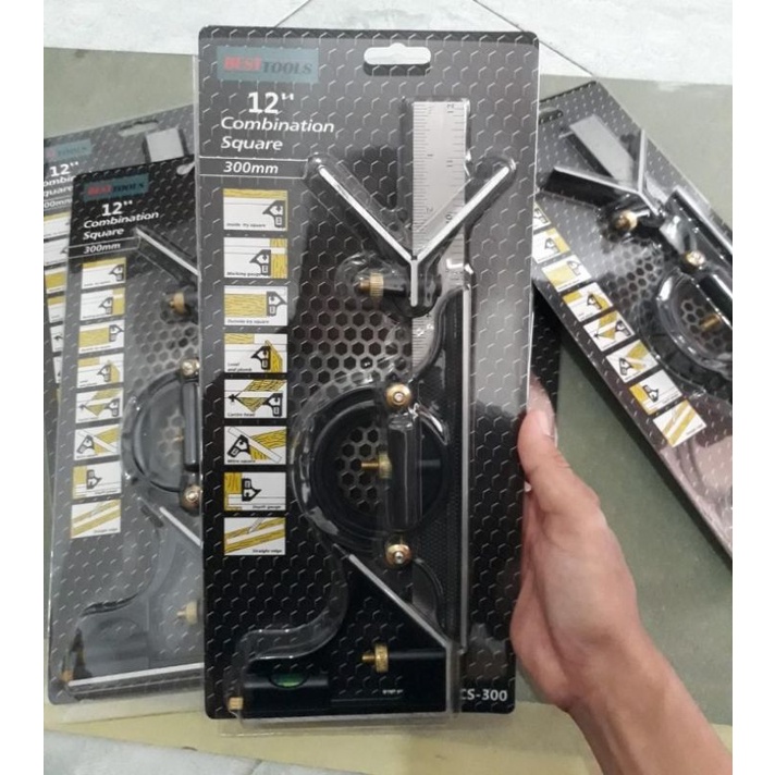 

Mistar Stainless Kombinasi Penggaris Siku Multiguna 12 Inch Combo Square Ruler 300mm