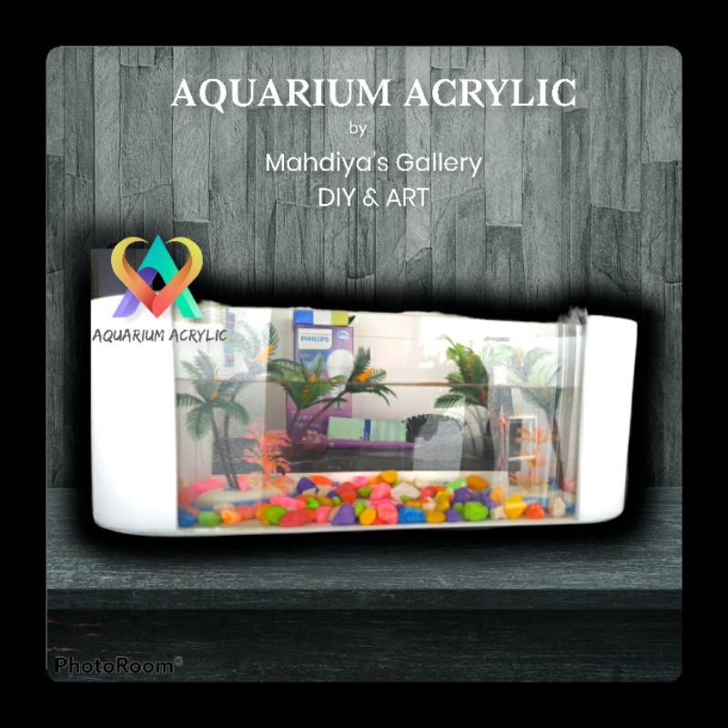 AQUARIUM AKRILIK FULLSET (depan blakang akrilik)