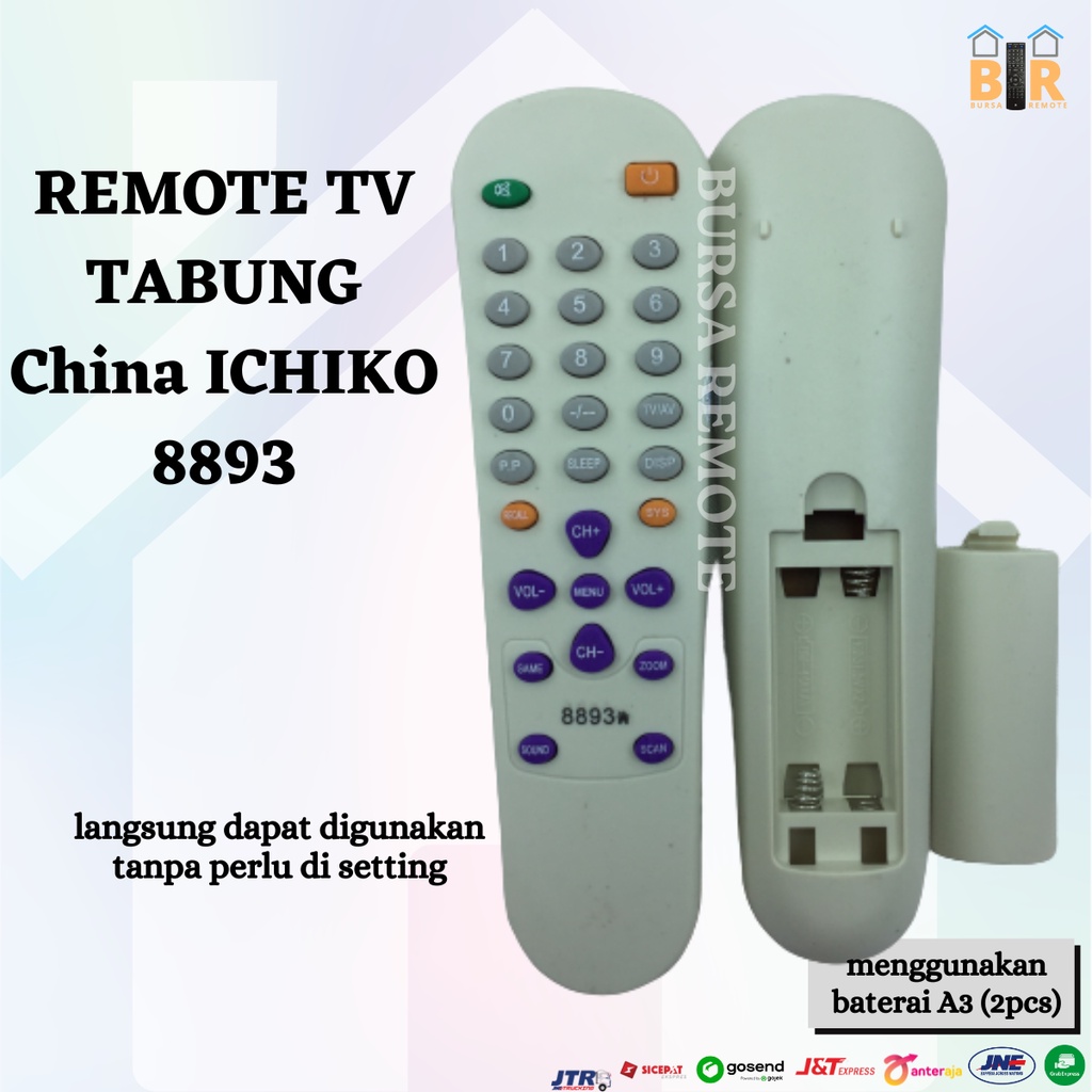 Remote TV TABUNG ICHIKO China 8893 - ecer dan grosir