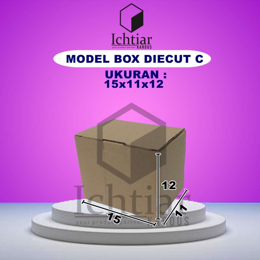 

Karton / Kardus / Box Packing Diecut / Pizza Ukuran 15x11x12 Cm