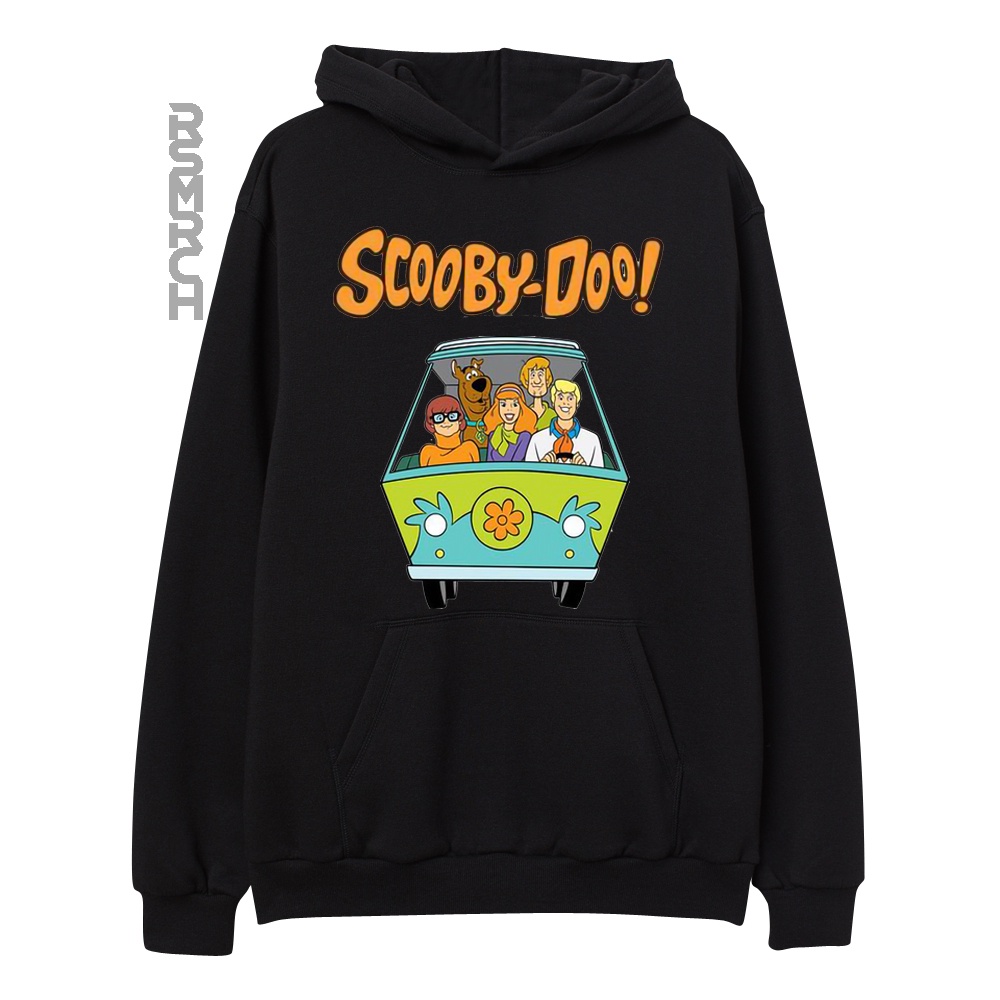 Hoodie Scooby Doo Unisex Hitam Higt Quality Cotton