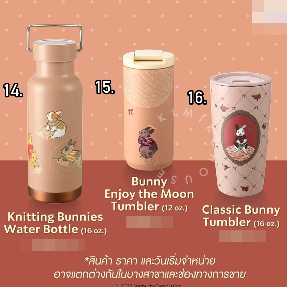 READY STOCK STARBUCKS FUZZY BUNNY AND FRIENDS 2022 SUMMER AUTUMN COLLECTION THAILAND TAIWAN OFFICIAL