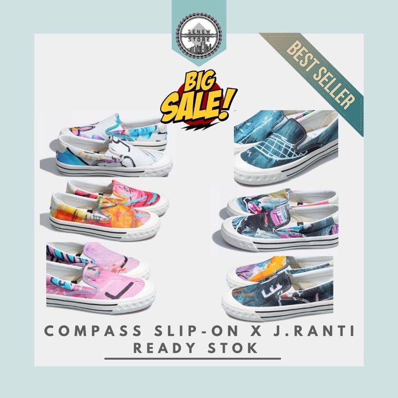 Compass Slip On X Jason Ranti | Compass Jason Ranti | Compass Slip-On | Compass Retrograde |Original