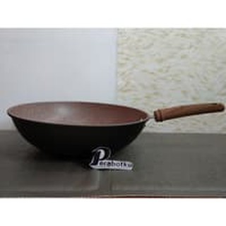  Wajan  Kuali Wok  Penggorengan Gagang 32 Cm Keramik  Ceramic 