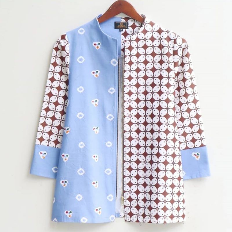 Atasan Baju Batik SOLO Jumputan Cantik Lapis Tricot