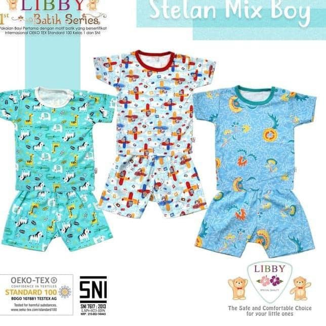LIBBY Setelan Oblong &amp; Celana Pendek Bayi/Baby S,M,L (9-24M)