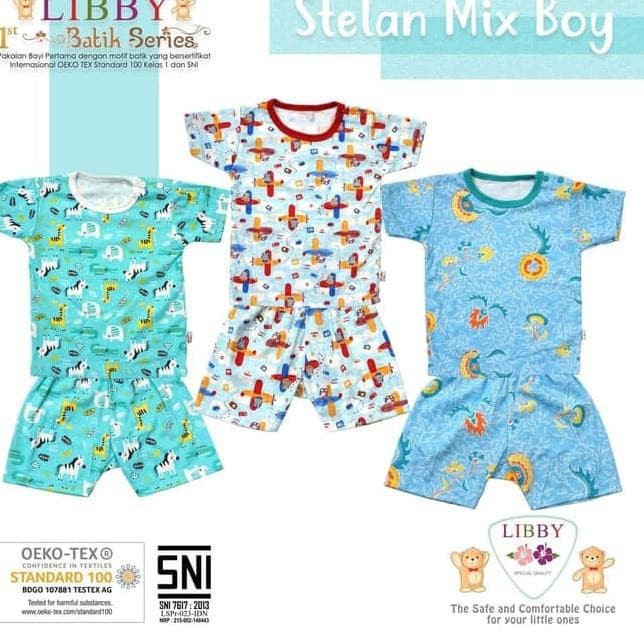 LIBBY Setelan Oblong &amp; Celana Pendek Bayi/Baby S,M,L (9-24M)