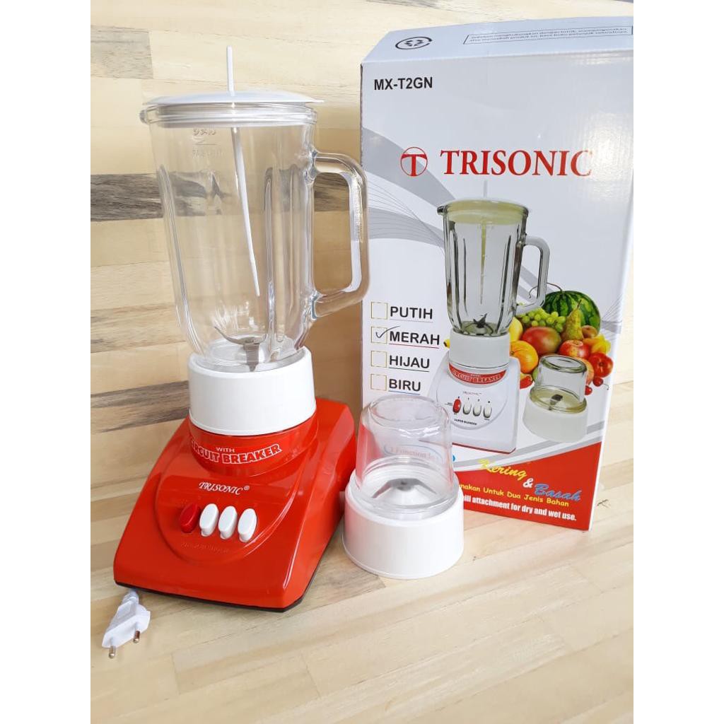 Blender Listrik Trisonic Glass Kaca Pelumat 2 in 1