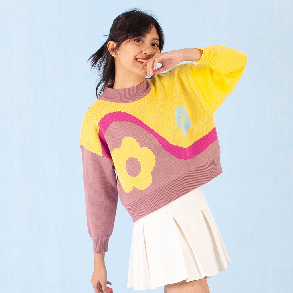 Yesyou Daisy Yellow Punch Knitwear