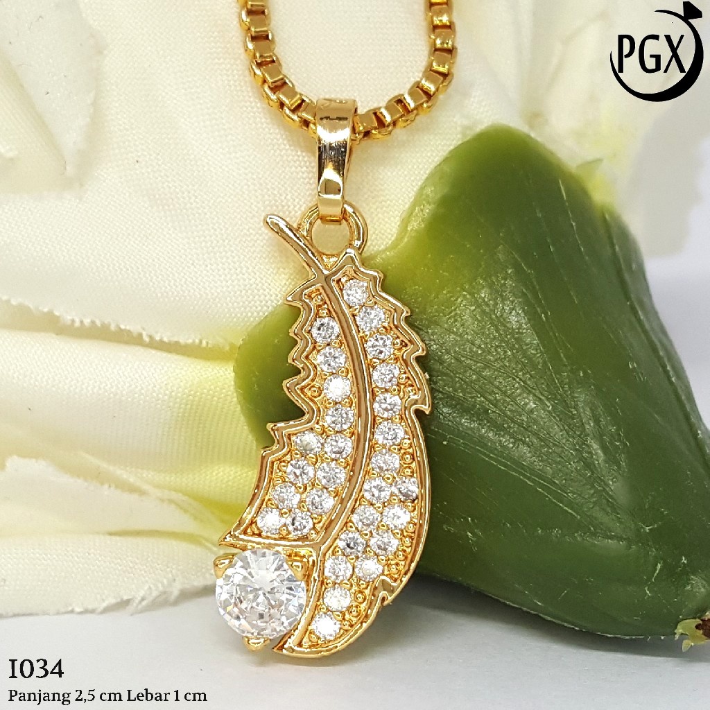 PGX Liontin Kalung Xuping Wanita Aksesoris Fashion Perhiasan Lapis Emas  - I034