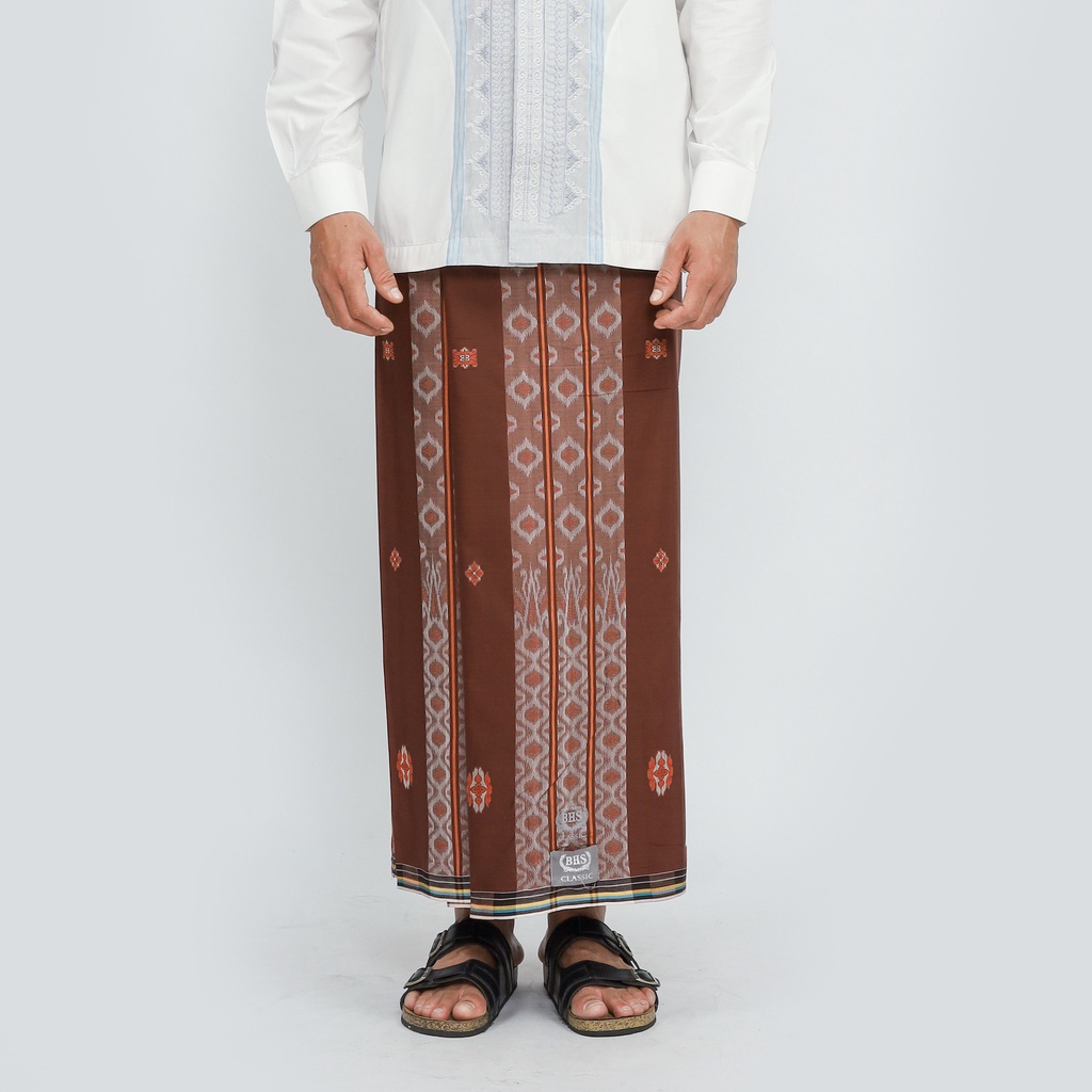 Sarung BHS Classic Silver Motif JGB Coklat / BHS CLASSIC SILVER