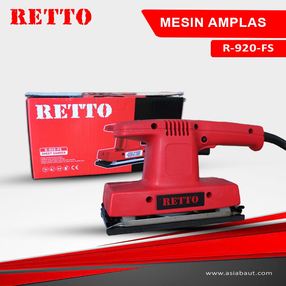 RETTO-Elektrik Sander Mesin Amplas Kayu Mesin Amplas Tembok -Electric Sander Serta Mesin Amplas Kayu Mailtank SH 116