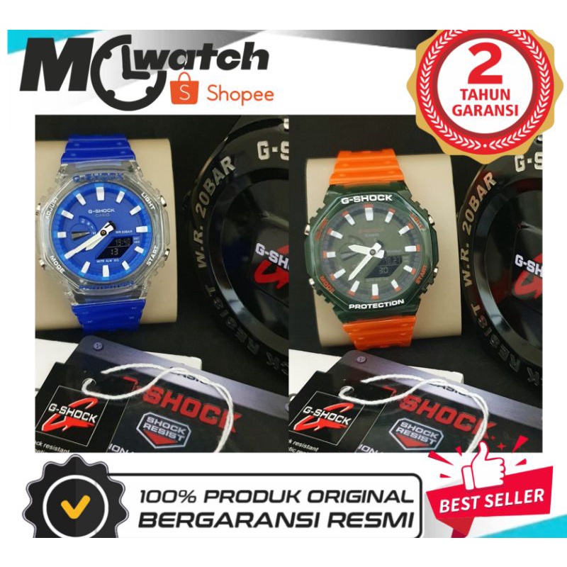 G shock GA2100 Original JAM TANGAN PRIA WANITA | RANTAI | KULIT | KARET | MURAH | pria G Shock GA210