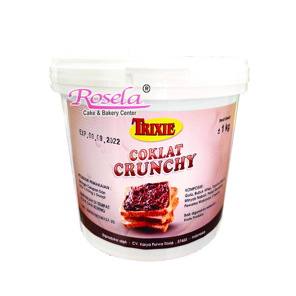 TRIXIE Dip Glaze Chocolate Crunchy 1 Kg / Glaze Coklat Crunchy