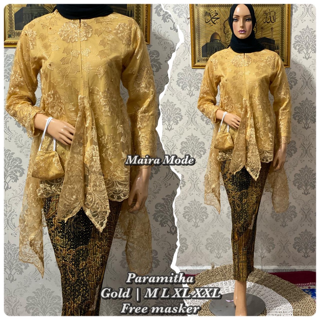 Kebaya Paramhita Maira / Kebaya Tunik Busui / Kebaya Busui Tulle Modern / Kebaya Seragam Pesta / Kebaya Kartini