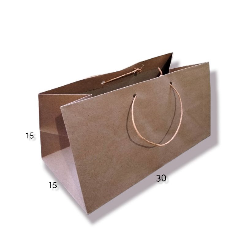 

Paper bag polos / paperbag ukuran brownis 30x15x15/pxlxt