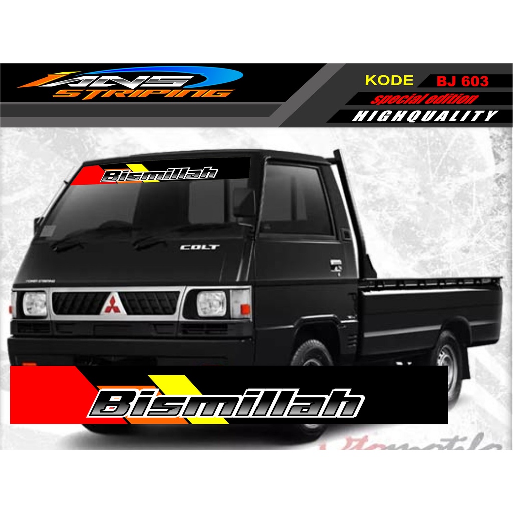 STIKER KACA DEPAN MOBIL L300 / GRANDMAX / PICK UP / CARRY / STIKER KACA DEPAN MOBIL PICK UP / DECAL STIKER PICK UP BJ603