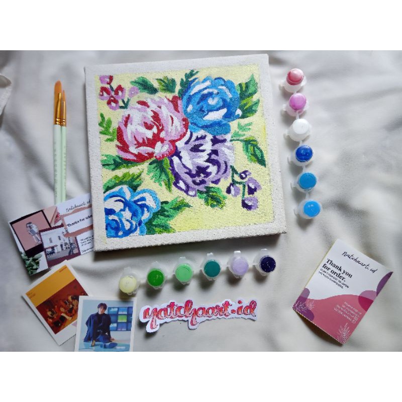 

Paint by Number | Colourful Rose | Painting kit | Kanvas 20x20 | 12 colour | Natchaart.id